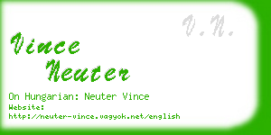 vince neuter business card